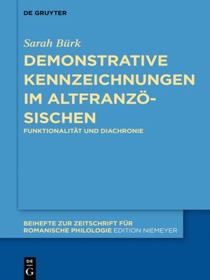 cover image of Demonstrative Kennzeichnungen im Altfranzösischen